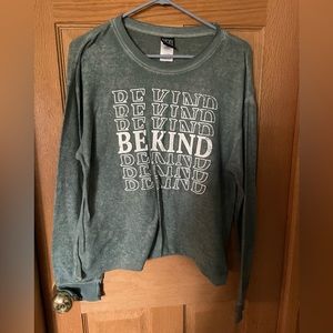 Women’s green Be Kind sweatshirt